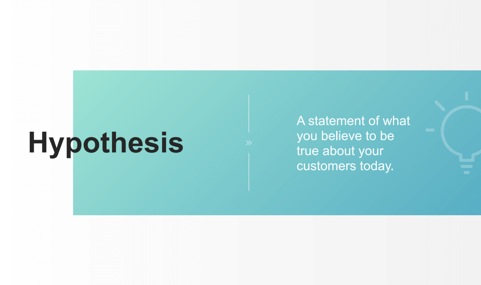Customer hypothesis 