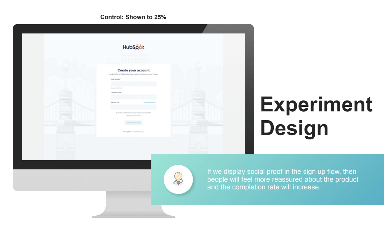 experiment design display