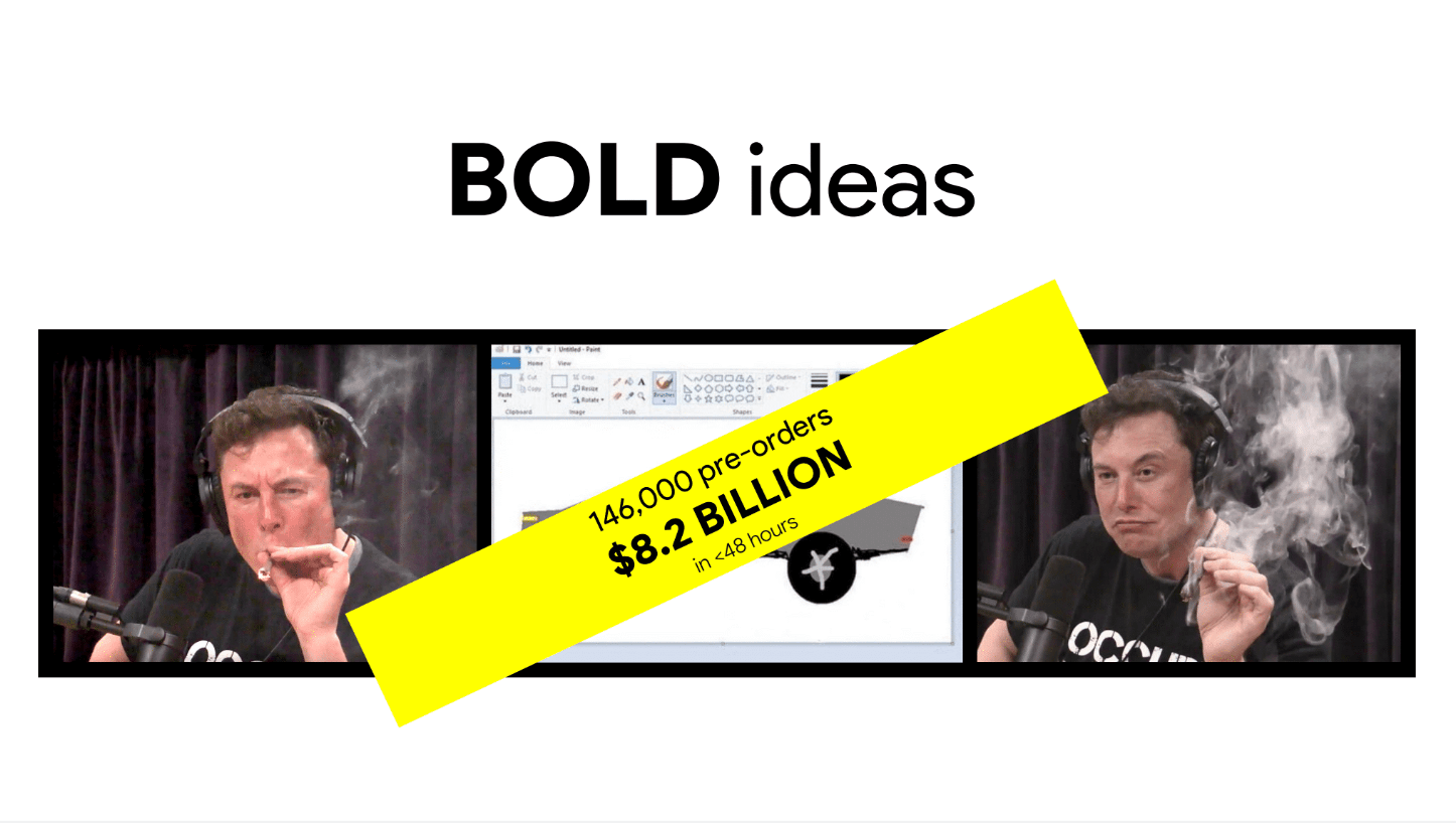 Elon Musk, bold ideas