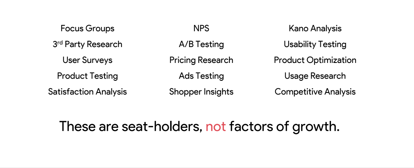 Seat holders, not factors of growth list