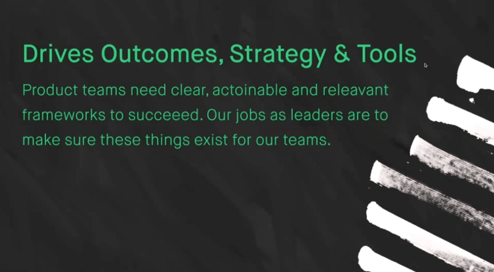 drives outcomes, strategy and tools