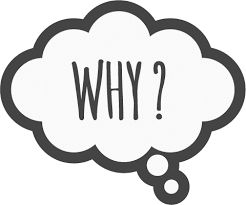 the word "why" in a speech bubble