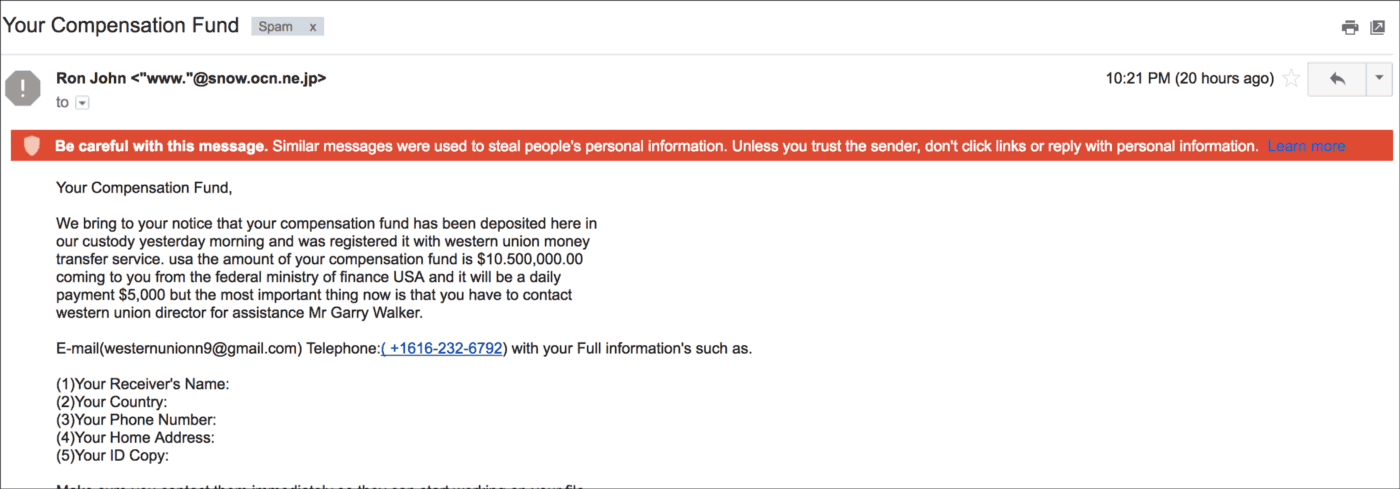 Google’s Spam engine