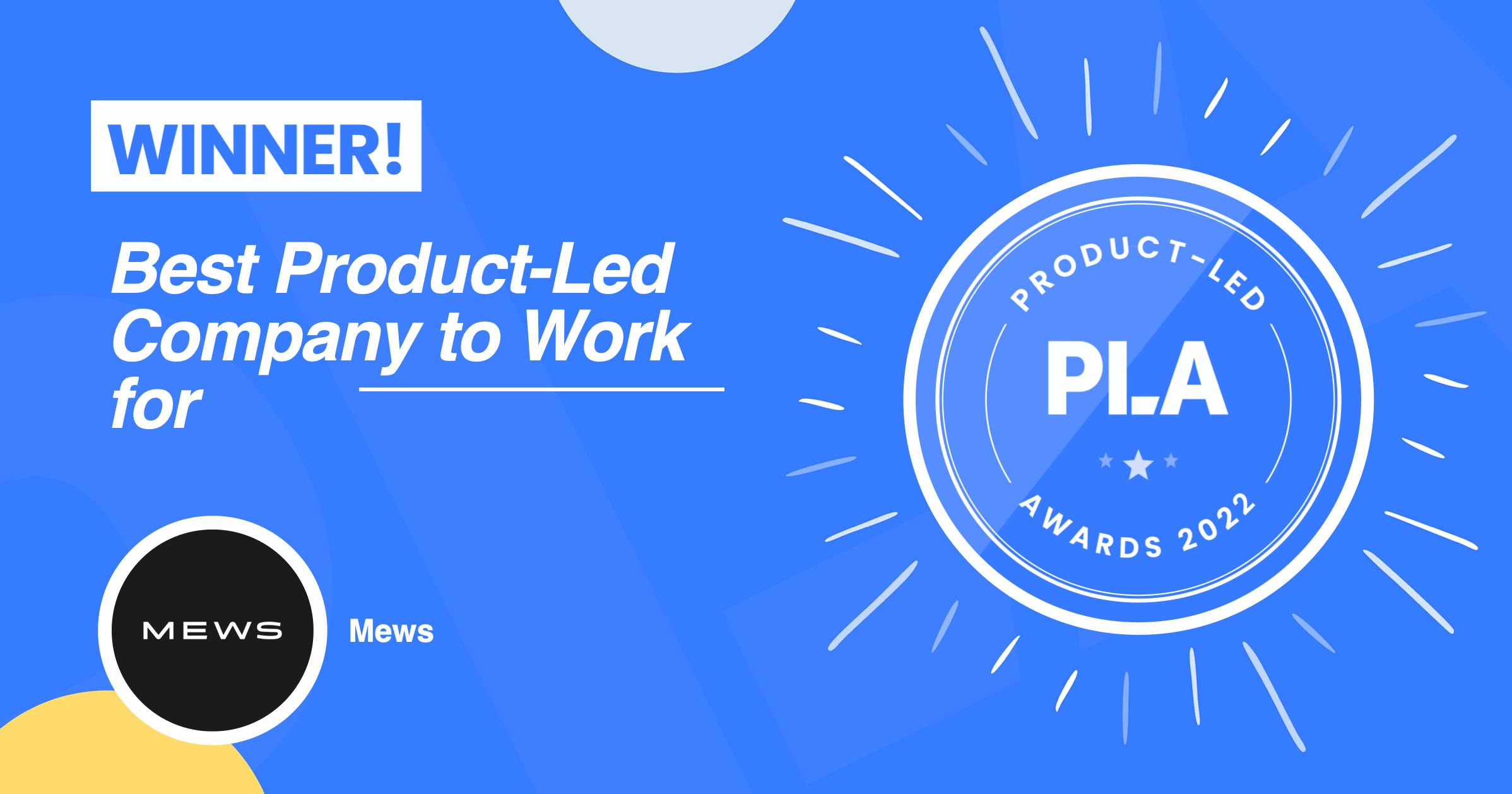 Best Product-Led Company to Work for Winner: Mews