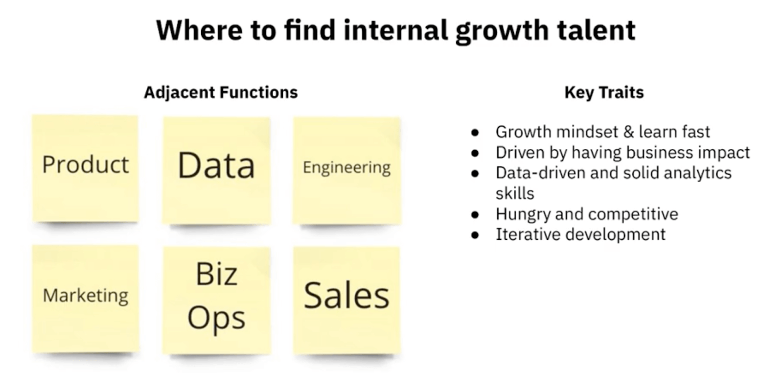 Where to find internal growth talent notes