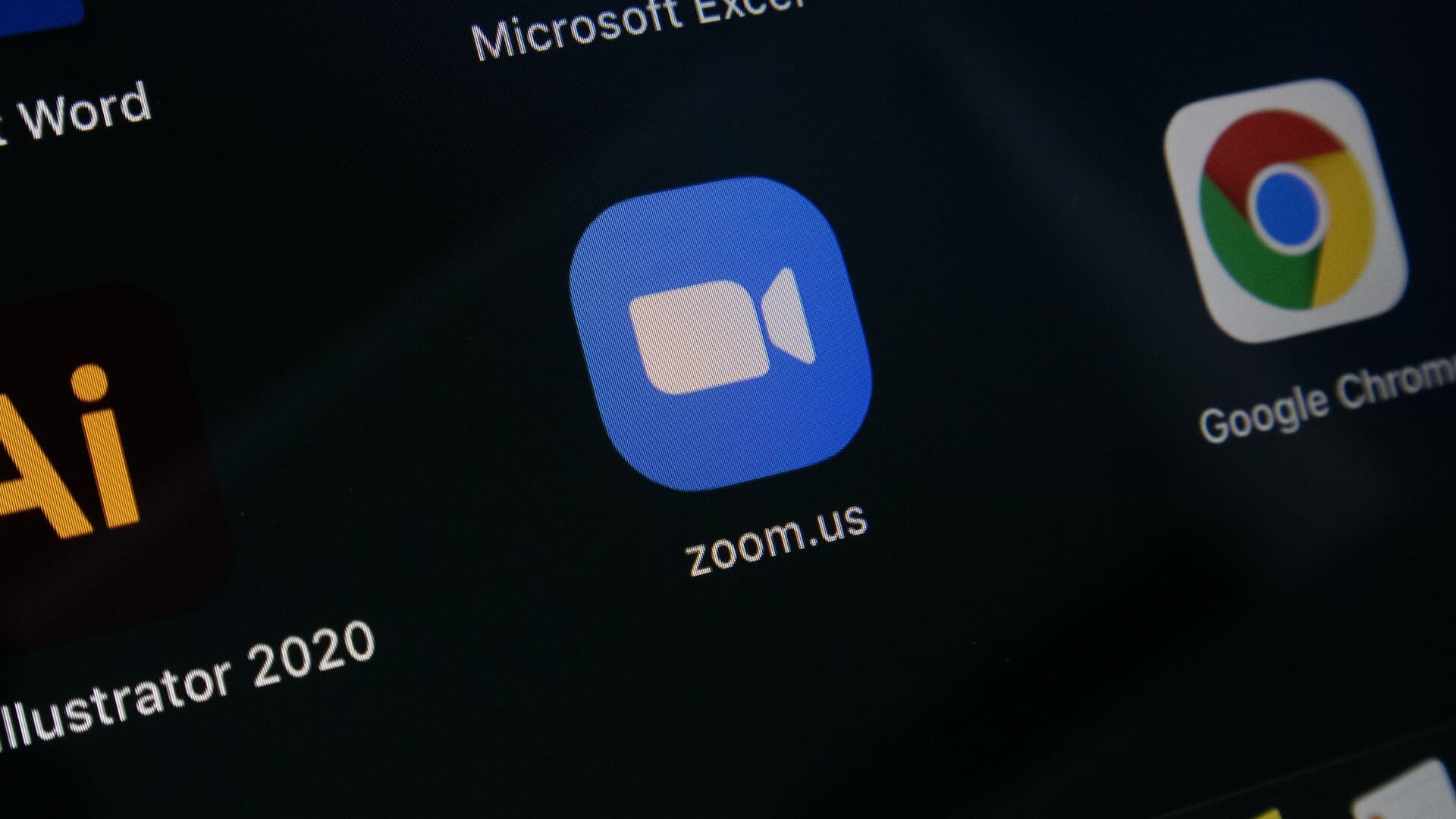 A screen showing the Zoom app