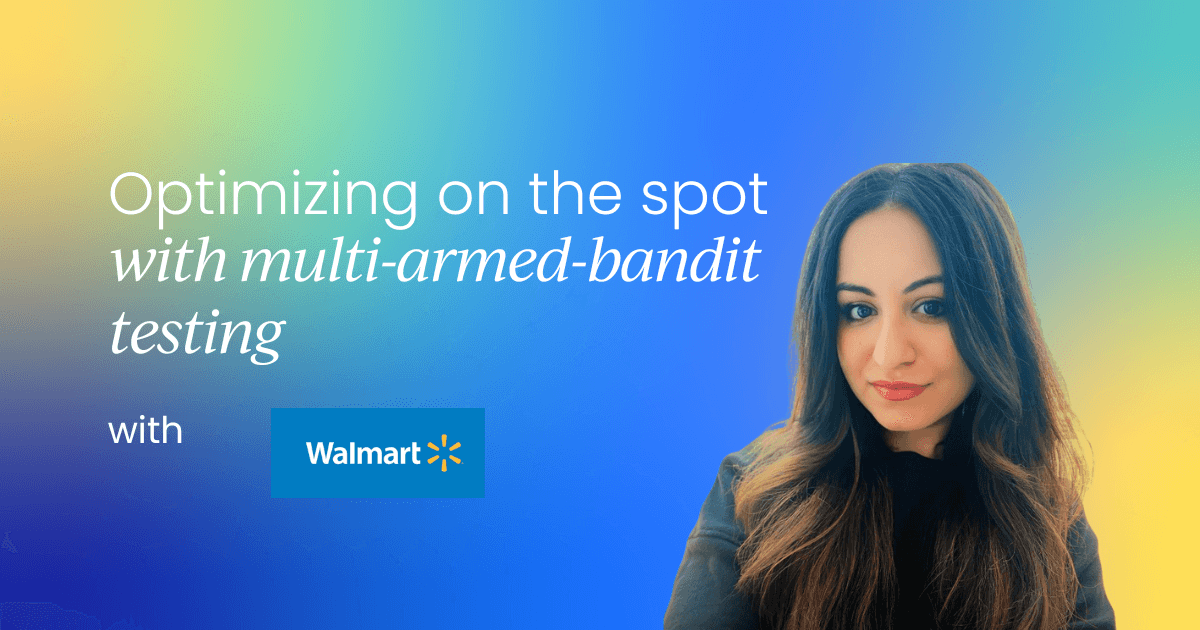 Optimizing with multi-armed bandit testing